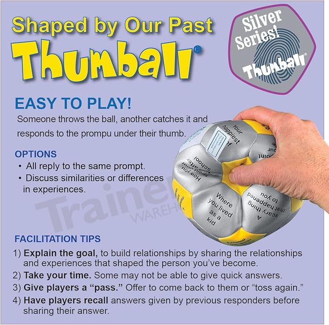 Trainers Warehouse 6" Thumball Collection, 32 Prompts for Conversation, Team Building, Relationship and Training