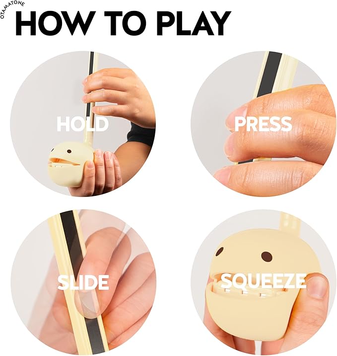 Otamatone Japanese Electronic Musical Instrument Portable Music Synthesizer from Japan by Maywa Denki Studio Award Winning, Educational Fun Gift for Children, Teens & Adults - Butter