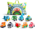 ALASOU 9 PCS Baby Cranes Car Toys with Playmat/Storage Bag|1st Birthday Gifts for Toddler Toys Age 1-2|Baby Toy for 1 2 Year Old Boy|1 2 Year Old Boy Birthday Gift for Infant 12 18 Months