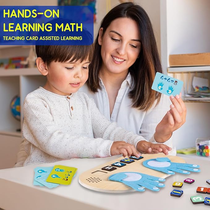 Montessori Toys Number Blocks Toys for Kids, Learning Toys for Toddlers 3+ Years with Music, Math Game Educational Toys, Homeschool Supplies Preschool Kindergarten Math Manipulatives