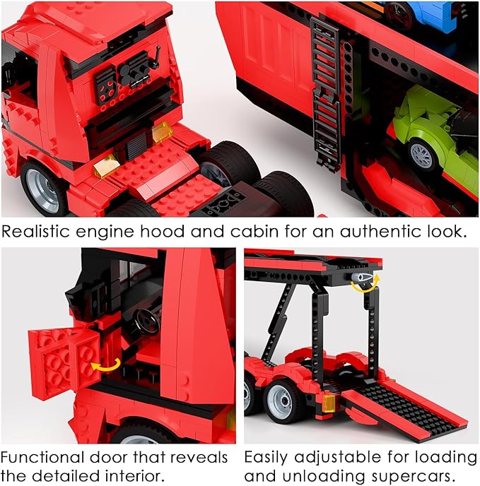 Micro Brick Car Transportation Building Blcok Set - Kids Toy Train Building Set, Ages 8+ - Gift Ideas for Boys & Girls Birthdays