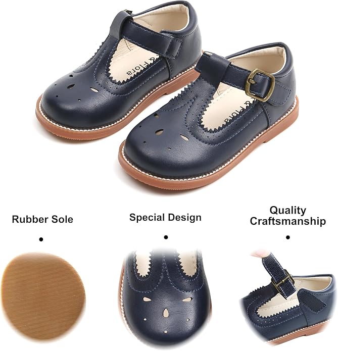 Felix & Flora Toddler Little Girl Mary Jane Dress Shoes - Ballet Flats for Girl Party School Shoes