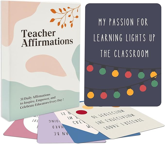 Teacher Appreciation Gift, Teacher Affirmation Cards, Inspirational Teacher Gift, Teacher Must Haves, Gifts for Educators, Back To School Gift, Positive Mindfulness Deck for Teacher