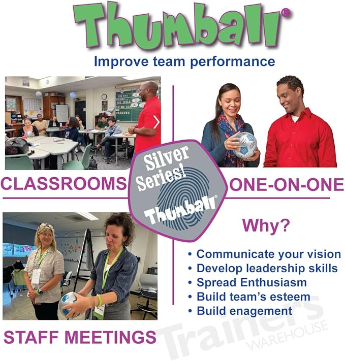 Trainers Warehouse 6" Thumball Collection, 32 Prompts for Conversation, Team Building, Relationship and Training