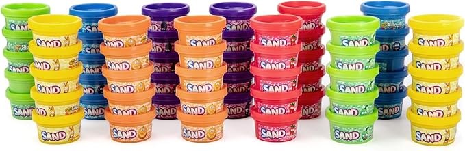 Crayola Silly Scents Play Sand – 60 Mini 1oz Tubs of Moldable Sensory Sand in 6 Bright Colors | Halloween Party Favors, Trick or Treat Goodie Bags, Classroom Prizes, Sensory Toys, Christmas Gifts