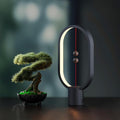 Table Lamp for Bedroom - Balance Lamp,Bedside Lamp with Touch Dimmer,Nightstand Lamp,3 Level Brightness Rechargered Night Light for Home,Office,College Dorm (Black)
