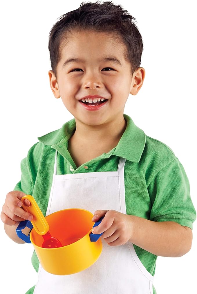 Learning Resources Pretend & Play Cooking Set - 10 Pieces, Ages 3+ Pretend Play Food for Toddlers, Preschool Learning Toys, Kitchen Play Toys for Kids