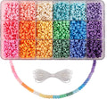 2600+pcs Pony Beads Kit, 18 Color Rainbow Kandi Beads Set, Multicolor Matte Plastic Jewelry Making Kit for DIY Craft Friendship Bracelet Necklace Key Chain