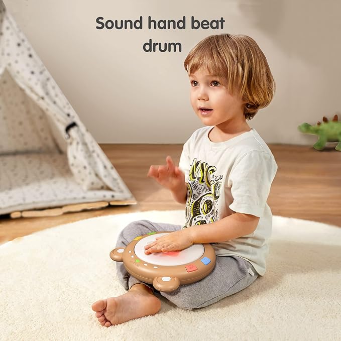 Baby Musical Toy, TUMAMA Electronic Drum Instruments with Light and Sound, Early Educational Development Songs Gift for Infants, Toddlers, Boys, Girls