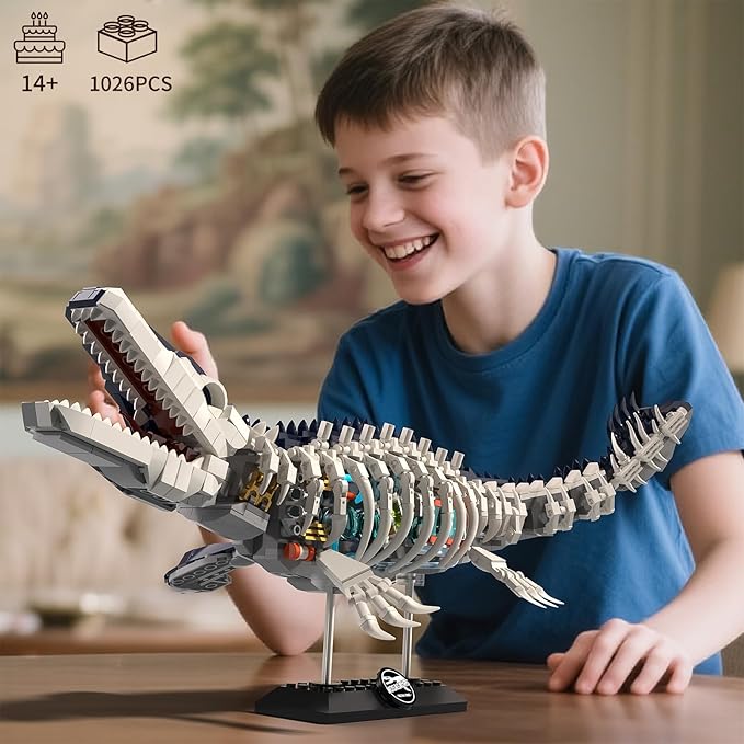 Mechanical Dinosaur Building Set for Adults,Jurassic Ocean Animal Collection Toys,STEM Building Gift for Teen Boys 8-12(1026PCS)