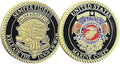 Marine Corps 250th Anniversary Challenge Coin – USMC Military Commemorative Coin – 1.57 Inch Gold-Plated Collectible for Veterans, Service Members, and Enthusiasts – Solid Metal Construction (A)