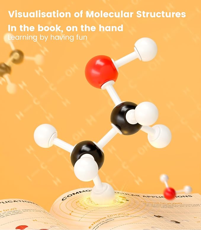 Organic Chemistry Model Kit-240 PCS,Portable Molecular Model Kit for Chemistry Classes,Atomic Element Model Set for Organic＆Inorganic Learning,Supply to Students ＆ Teachers