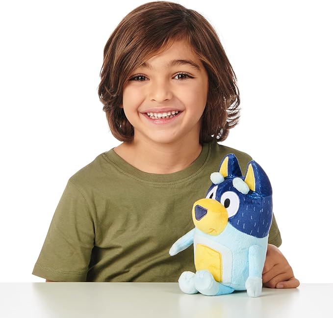Bluey Heeler Family Stuffed Animal Set of 4, 7-8”, Soft, Bingo, Bandit, and Chilli Plush Figure Toys, Cuddly Plush Toys for Kids Ages 3+
