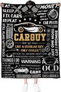 Car Guys Gifts for Men, Blanket Gifts for Dad on Fathers Day, Birthday for Son Grandpa Boys, Soft Thrown Blanket 50" X 60"