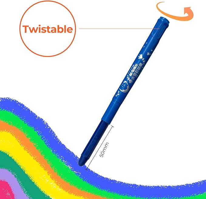 M&G 12 Colors Tempera Paint Sticks,Solid Tempera Paints, Washable Paint, Quick-Drying, No Mess for Kids and Toddlers,Art Gifts for Your Kids and Artists