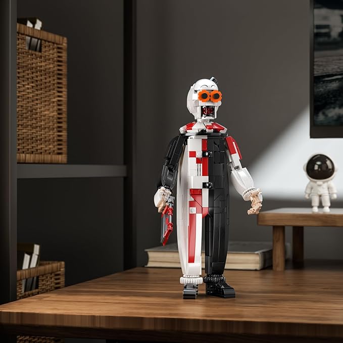 Clown Art Building Block Set, Halloween Horror Movie Sets Figure Set Compatible with Lego, Collectible Christmas Creative Toys for Film Fans Kids Boys and Girls (498pcs)