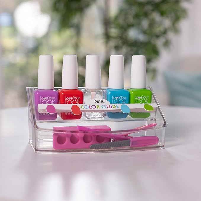 Melissa & Doug Love Your Look Pretend Nail Care Play Set – 20 Pieces for Mess-Free Play Mani-Pedis (Does NOT Contain Real Cosmetics), Pink