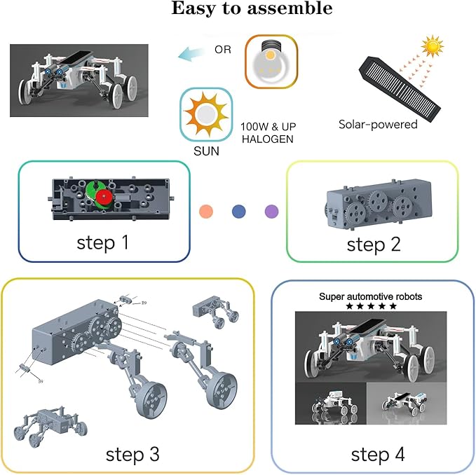 STEM 25-in-1 Education Solar Power STEM Toys for Boys Age 8-12, Science Kits Robots Toys for Ages 8-13, Building Toys Robotics Experiment Set Birthday Gifts for Kids 8 9 10 11 12 13 Years Old