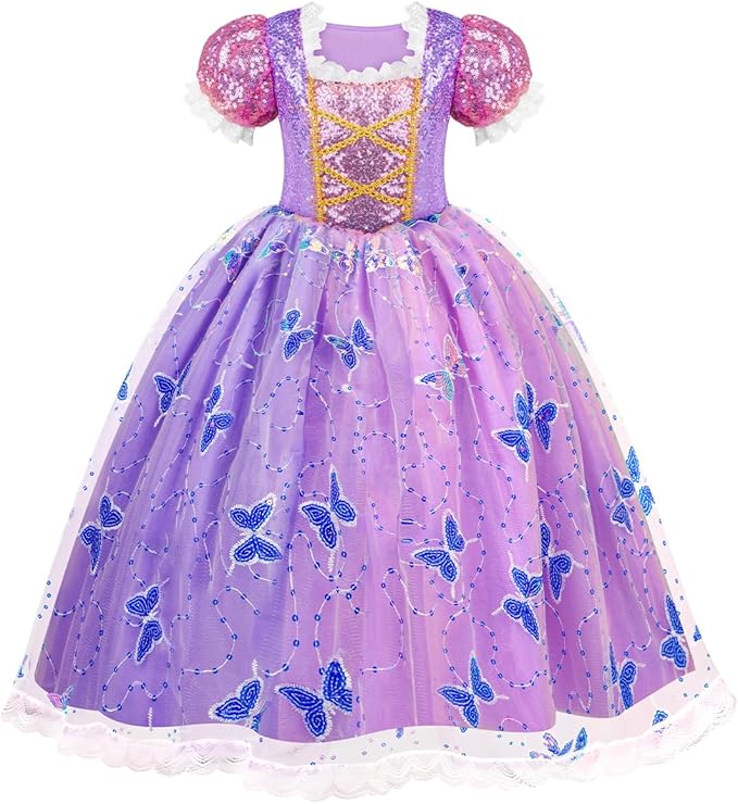 Meland Princess Dresses for Girls - Light Up Princess Costume for Little Girl, Halloween Costumes & Gift for Toddler Age 3-10