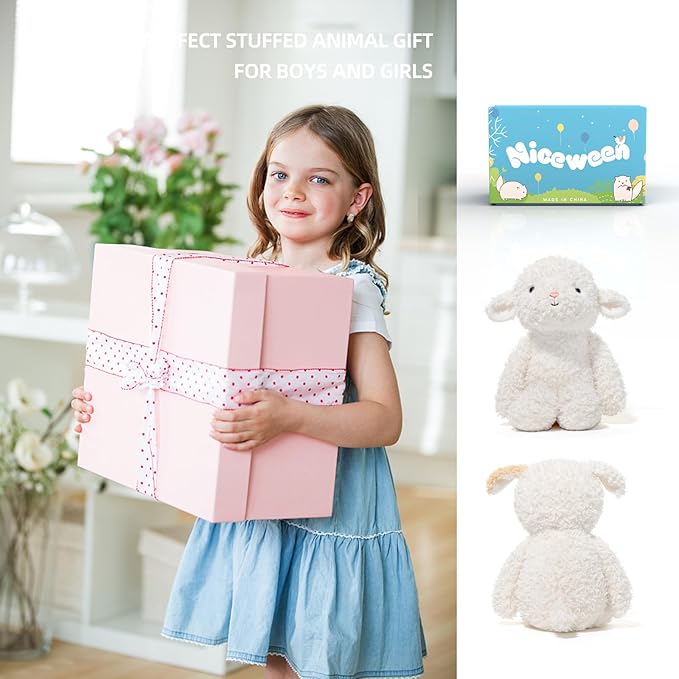 Stuffed Animals Sheep Plush Toys 11.8 inches Sheep Stuffed Animal Soft and Cuddly for Boys and Girls Doll Gift for Kids