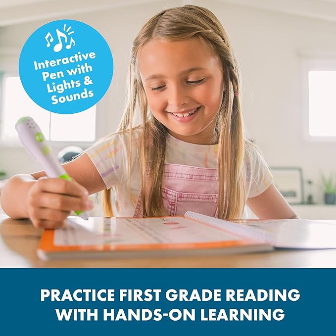 Educational Insights Hot Dots Let's Learn 1st Grade Reading, Reading Activity Workbook, Ages 6-7