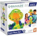 MindWare Q-Ba-Maze Rally Racing - Kit Includes Includes 44 Cubes, 1 Marble Vortex, 8 Straight-Away Rails, Turbo Launcher, Marbles and More - Ages 6 and Up