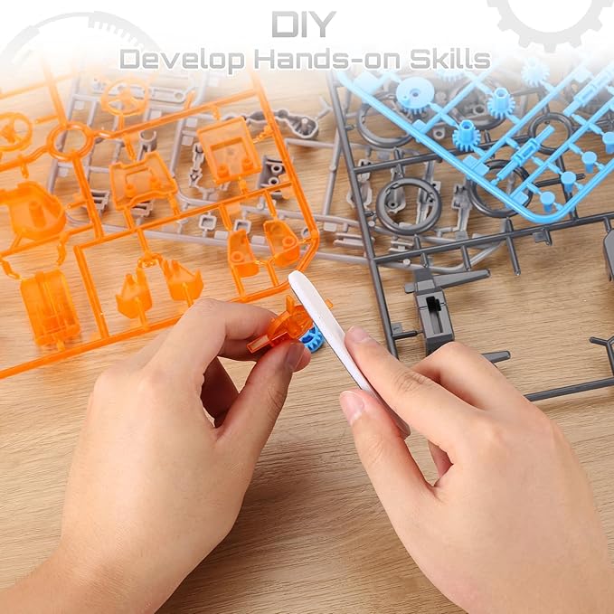 12-in-1 Solar Robot Kit for Kids 8-12, STEM Educational Building Toys with Solar Panel & Battery Power, DIY Science Experiment, Easter Birthday Gifts for Boys Girls 8 9 10 11 12 Years Old-Grey