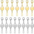 Paxcoo 15Pcs Locking Magnetic Jewelry Clasps and Closures, Necklace Extender and Helper for Necklaces, Bracelets and Jewelry