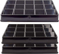 Toy Vault Trading Card Sorting Trays and Dealer Trays (3-Pack, 15-Slot); Large Black Card Tray Organizer for CCG Games and Board Games