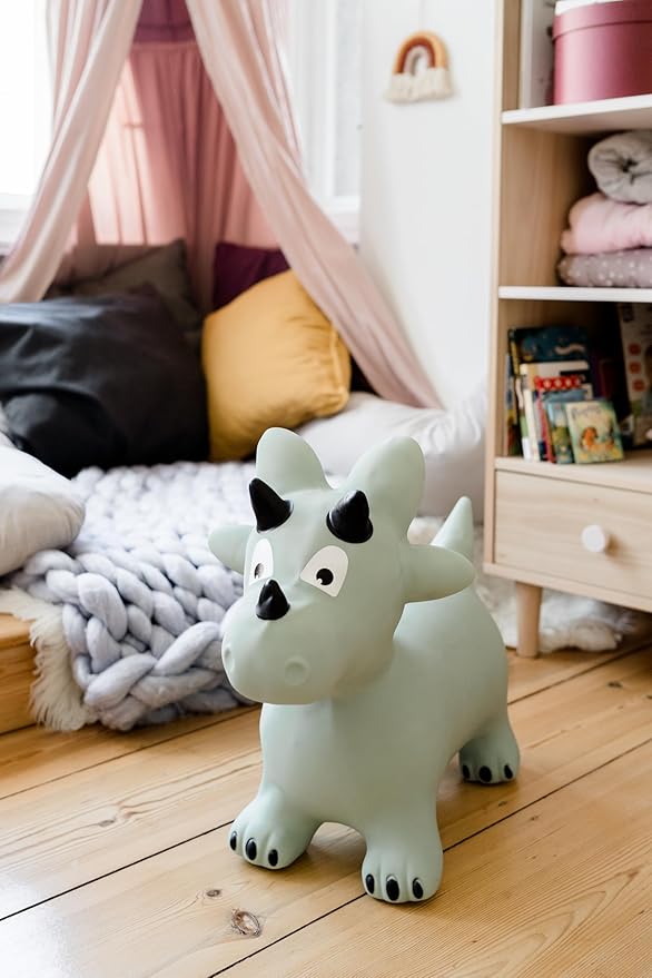 Kindsgut Bouncy Animal Hopper Dino for Children, Designed in Germany, Playful and Modern Colors, air Pump Included, Indoors and Outdoors