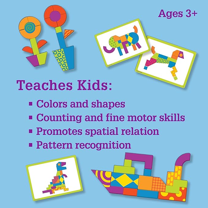 MindWare Imagination Patterns- Creative, Magnetic Play with Patterned Shapes!