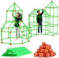 Tiny Land Glow Fort Building Kit for Kids Creative Fort Indoor & Outdoor Construction Toys with 86 Rods and 44 Balls for 5-12 Year Old Boys & Girls STEM Building Toy Gifts with Storage Bag