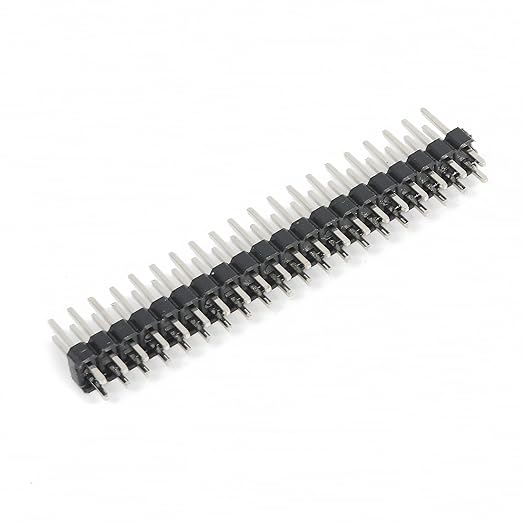 20Pcs 0.1" 2x20-pin Strip Dual Male Header Compatible for PCB, Breadboards, Raspberry Pi, Ardiuno Compatible with Raspberry Pi Zero GPIO