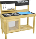TP Toys, Kids Mud Kitchen | Backyard Kitchen Playset with Pretend Play Kitchen Accessories & Water Pan for Preschool Outdoor Play | for Ages 3-8 | Sustainable Sourcing from FSC Certified Timber.