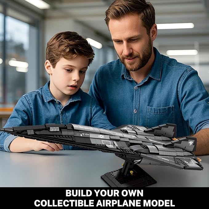 Reobrix SR-72 Reconnaissance Fighter Jet Building Set, Military Airplane Toys Construction Set 33039, Model Plane Kit Aviation Collection, Gifts for Teens 14+, Adult and Military Fans