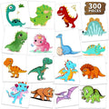 Waterproof Temporary Tattoos For Kids - 300 Pieces | Dinosaurs, Vehicles and Space | Temporary Tattoo Sheets for Boys | Party Favor for Goody Bags | Non-toxic、Skin-Safe*、Cosmetic-Grade