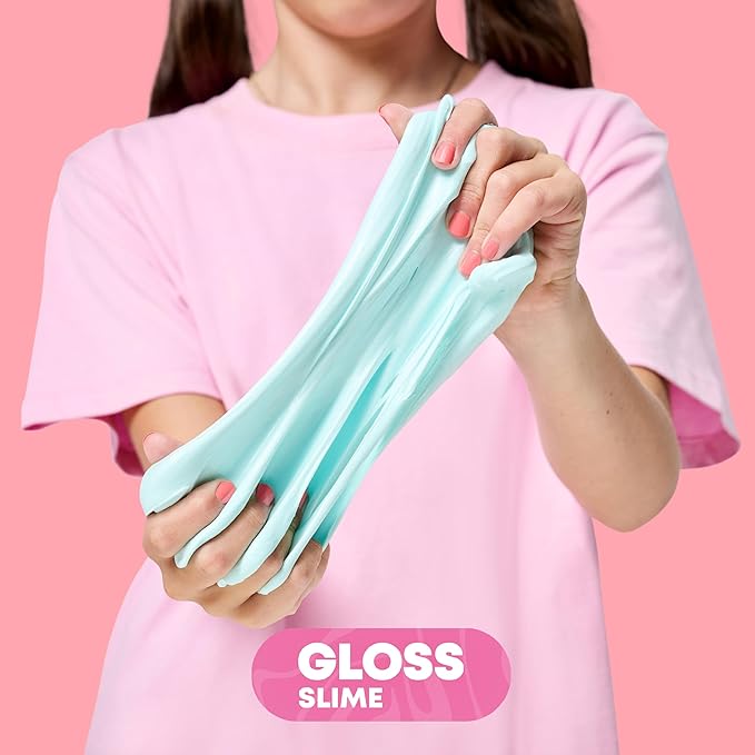 Gui Gui Scented Slime 2-Pack Bundle, Clear & Gloss, 5 Step DIY Process to Customize Your Ultimate Slime Glow-Up, Resealable and Reusable Container, ASMR Experience