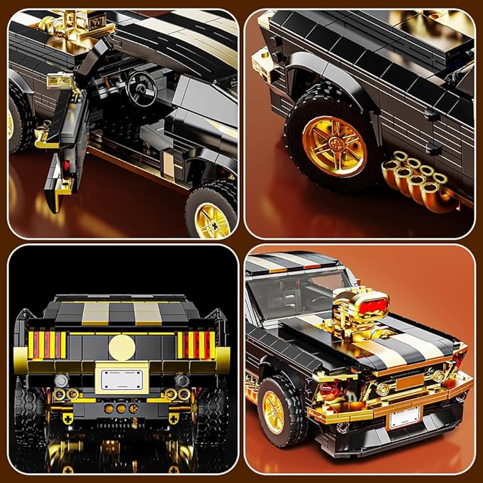 1:10 MOC Sports GTRS Car Building Blocks Toys Boys or Adults Kits， Building Set Raceing Car Model,Cars for Boys Age 14，(1680 Pieces)