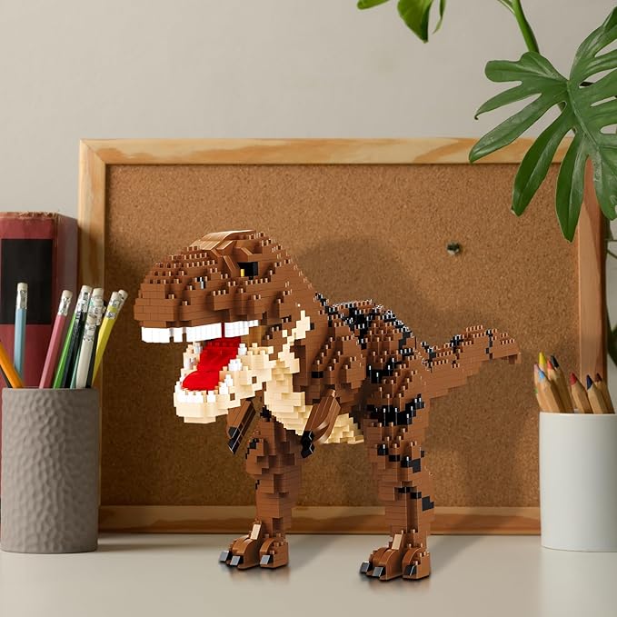 Dinosaur Tyrannosaurus Building Blocks Model Decor Micro Mini Blocks Toy Birthday for Age 6+ Children Adults Teens 1559 Pieces