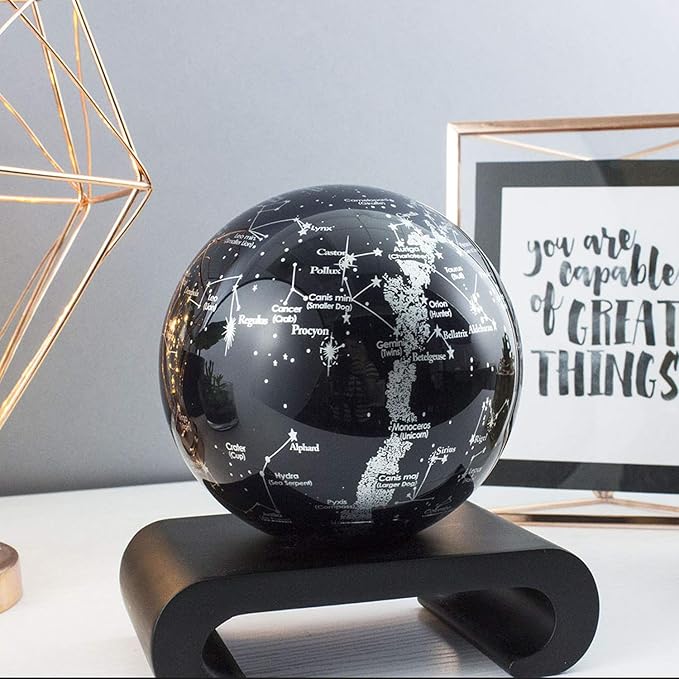 MOVA Constellations Rotating Globe – 4.5” Solar-Powered Star Map for Astronomy Lovers, No Batteries or Cords, Unique Desk Gift