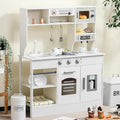SainSmart Jr. Play Kitchen for Kids, Wooden Kitchen Playset with Lights & Sounds, Ice Maker, Oven & Sink, Trendy Home Style Toy Kitchen, Gift for 3+ Years