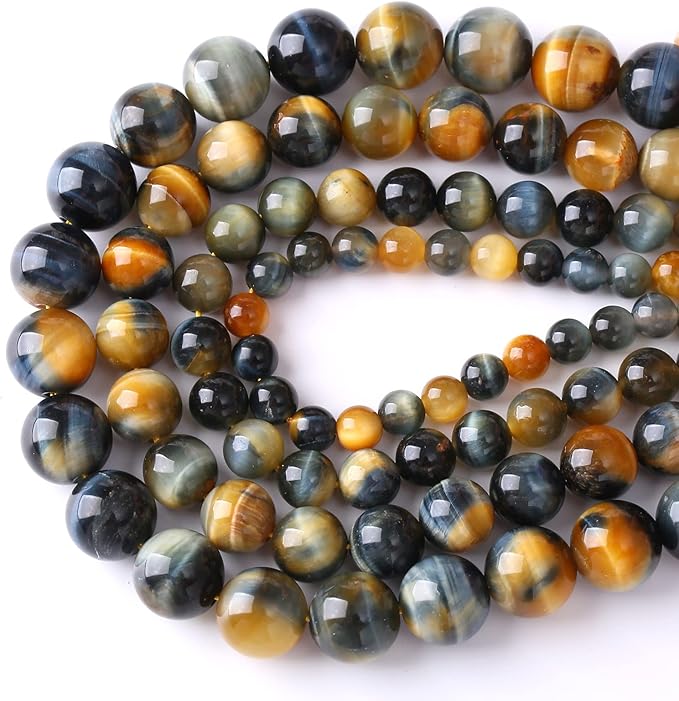 4MM 88PCS Natural Stone Dreamlike Blue Tiger Eye Beads for Jewelry Making DIY Bracelet