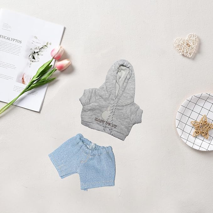 17cm Doll Clothes & Outfit Set for 17cm Dolls Hoodies Jeans Accessories Outfits Luxury Chic Doll Clothing & Style Bundle(NO Doll)