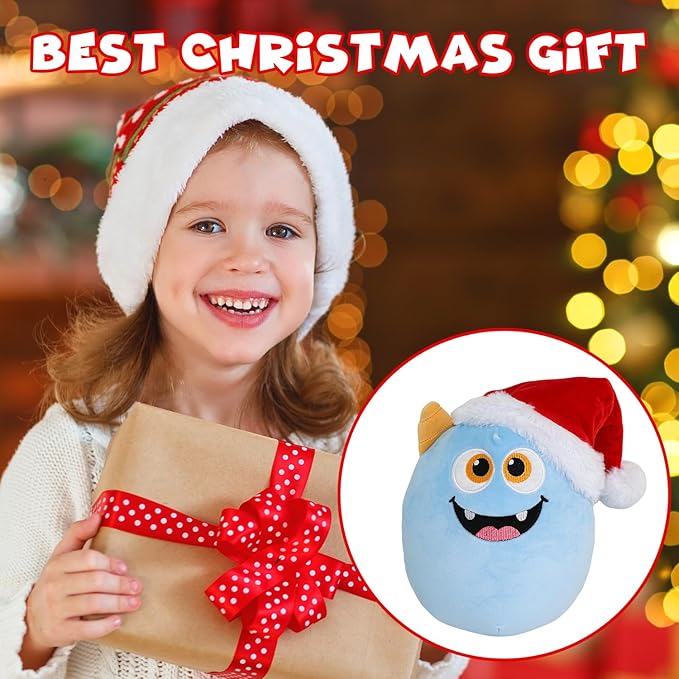 Christmas Plush Monster, Cute Christmas Stuffed Animal Gift for Kids