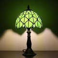 Tiffany lamp 8-inch Small Vintage-Style Stained Glass Table lamp mini Desktop Decorative Night Light Reading lamp for Bedroom Bedside and Study