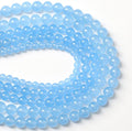 10MM 38PCS Blue Aquamarine Chalcedony Spacer Loose Beads for Jewelry Making DIY Bracelet Necklace