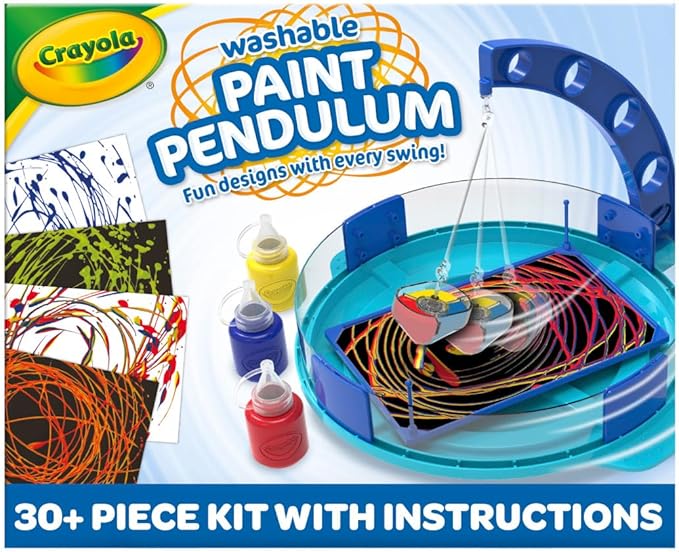 Crayola Paint Pendulum (30pcs), Washable Paint Kit, Kids Arts & Crafts, Art Toys for Girls & Boys, Gift for Kids, Ages 7+