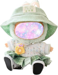 17cm Doll Clothes Set, 5 Pieces Dress Outfit Set for 6.7inch Doll Suit, Fashion Chic Hat & Clothes Accessories for 1st/2nd/3rd Gen Dolls Play & Display Green