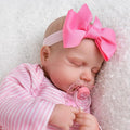 Aori Reborn Baby Dolls Girl - 20 Inch Realistic Newborn Sleeping Weighted Cloth Body Lifelike Baby with Hand-Painted Features & Pink Outfit Set - Cuddle Weighted Doll, Gift for Collectors & Kids 3+