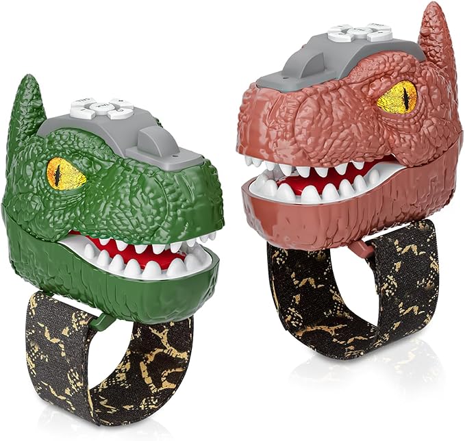 Dinosaur Walkie Talkies for Kids 2 Pack, 2 Way Radio Long Range Walkie Talkie for Age 3-12 Years Old, Kids Walkie Talkies Toys for Outdoor Adventure, Halloween, Christmas Birthday Gifts for Boys Girls